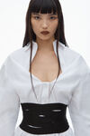 Alexander Wang white deconstructed mini shirtdress