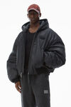 Alexander Wang acid black unisex sweatpant in acid wash dense fleece