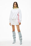 alexander wang 发泡徽标装饰硬挺毛圈布运动衫 white