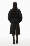 alexander wang puffer coat with reflective logo black