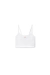 Alexander Wang white cropped ribbed cotton cami tank