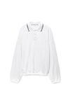 Alexander Wang white 长袖 polo 衬衫