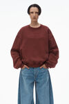 Alexander Wang acid red unisex logo-embossed sweatshirt in cotton