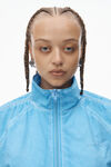 Alexander Wang washed sky giacca sportiva con ruches