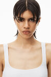 alexander wang 纹理提花平纹针织吊带连衣裙 white