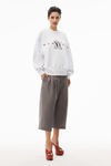 alexander wang empire state pullover in compact cotton white