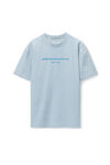 alexander wang t-shirt a maniche corte con logo imbottito in jersey compatto light blue heather