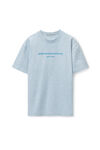 alexander wang 密织平纹针织布发泡品牌标志短袖 t 恤 light blue heather