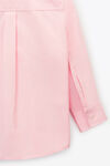 alexander wang kids button down shirt in compact cotton light pink