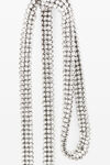alexander wang crystal bow earrings in crystal mesh silver