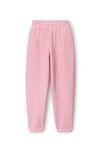 alexander wang puff logo sweatpants in terry soft candy pink
