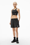 Alexander Wang washed black relaxed-fit shorts in heavy cotton jersey