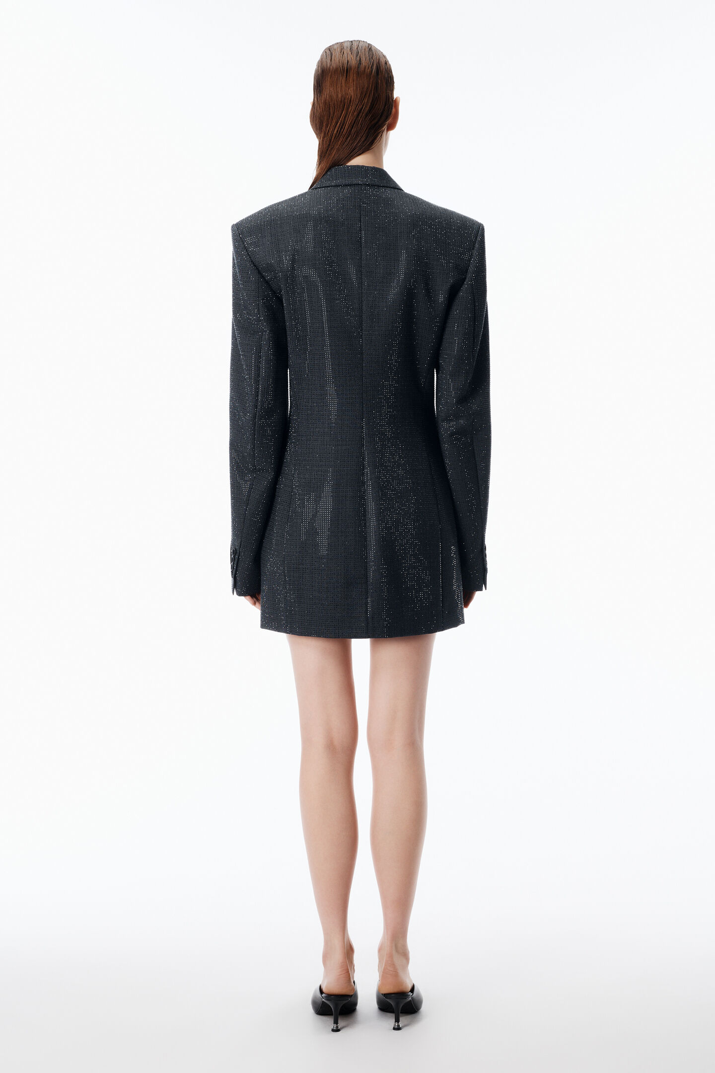 Alexander Wang Fitted Blazer Dress In Wool In Black