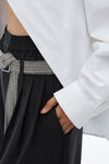Alexander Wang white exaggerated split front shirt