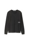 alexander wang アシッドウォッシュジャージー ロングスリーブtシャツ acid black