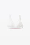 alexander wang bralette in ribbed jersey white
