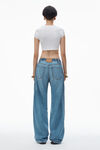 Alexander Wang vintage light indigo logo-embossed balloon jeans