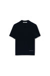 Alexander Wang black t-shirt aus wolle mit kurzen ärmeln