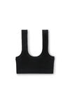 Alexander Wang black embossed logo tank bra