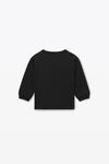 alexander wang essential平纹针织布增塑溶胶印花儿童长袖 t 恤 black