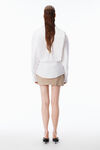 Alexander Wang white pre-styled mini wrap dress in twill