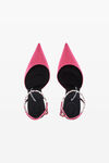 alexander wang delphine 105 logo strap pump in viscose pink
