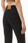 alexander wang og high-rise stovepipe jean in denim washed black