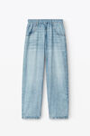 pantalon de survêtement à imprimé jean en nylon