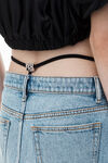 Alexander Wang vintage faded indigo mini skirt with pre-styled logo thong