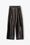alexander wang 软皮革精裁长裤 black