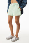 alexander wang classic boxer shorts in cotton oxford spring bud