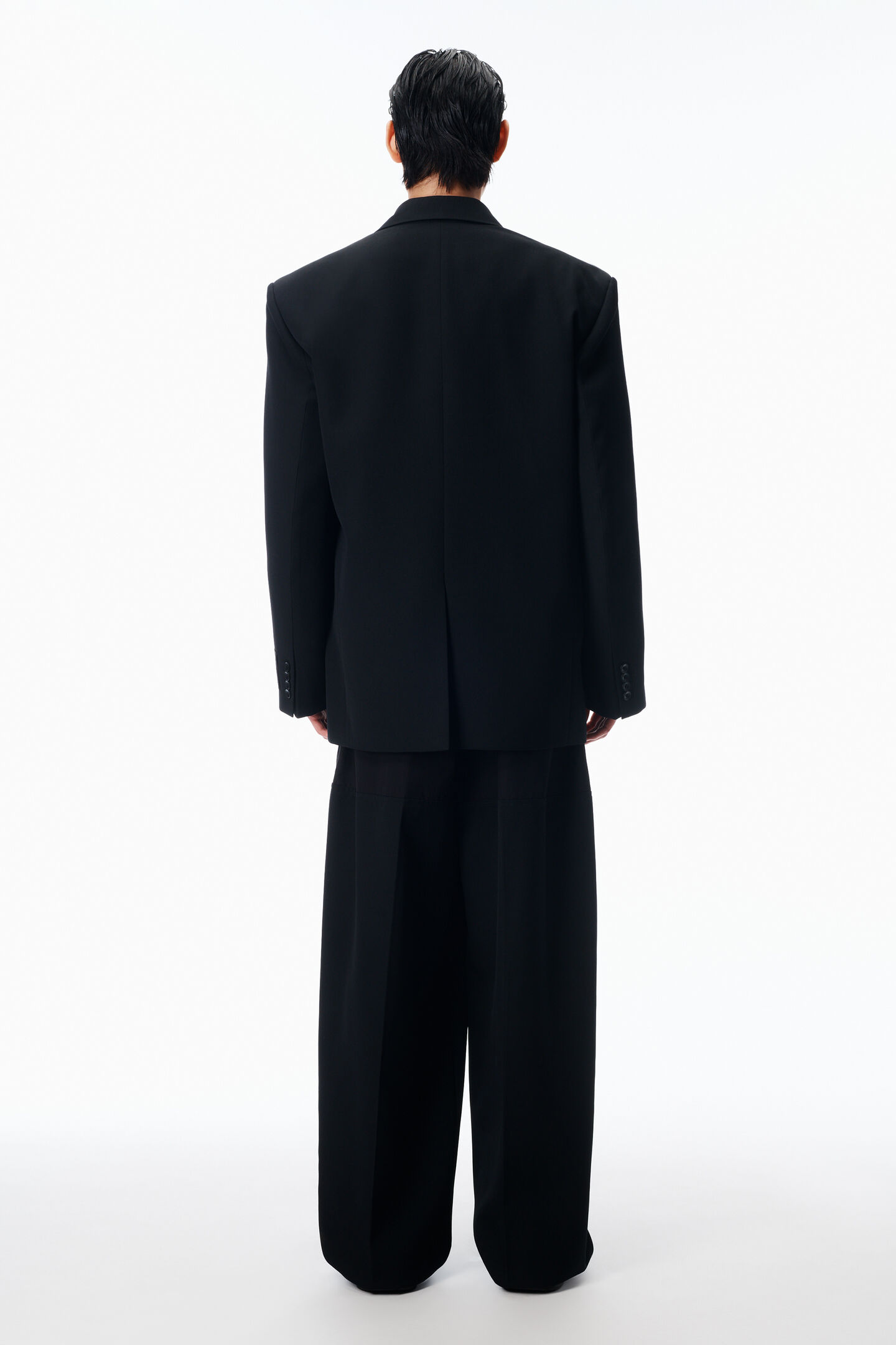 Alexander Wang Mid-rise Boxer Panel Pant Relaxed In Black