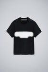 Alexander Wang washed black reflective halo print logo tee