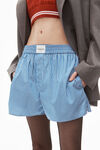 alexander wang classic boxer in light compact cotton blue/pink