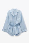 Alexander Wang oxford blue multi blue pre-styled pajama romper