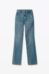 alexander wang fly 高腰堆叠牛仔裤 vintage medium indigo