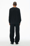 alexander wang long-sleeve tee in high twist jersey black
