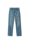 alexander wang og high-rise stovepipe jean in denim  vintage medium indigo