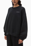 alexander wang 密绒圆领套头衫 black
