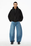 Alexander Wang black star zip up hoodie in dense fleece