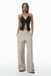 Alexander Wang khaki pantalon esprit workwear orné de strass thermocollés