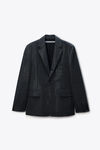 Alexander Wang grey boxy blazer in wool mohair oversized