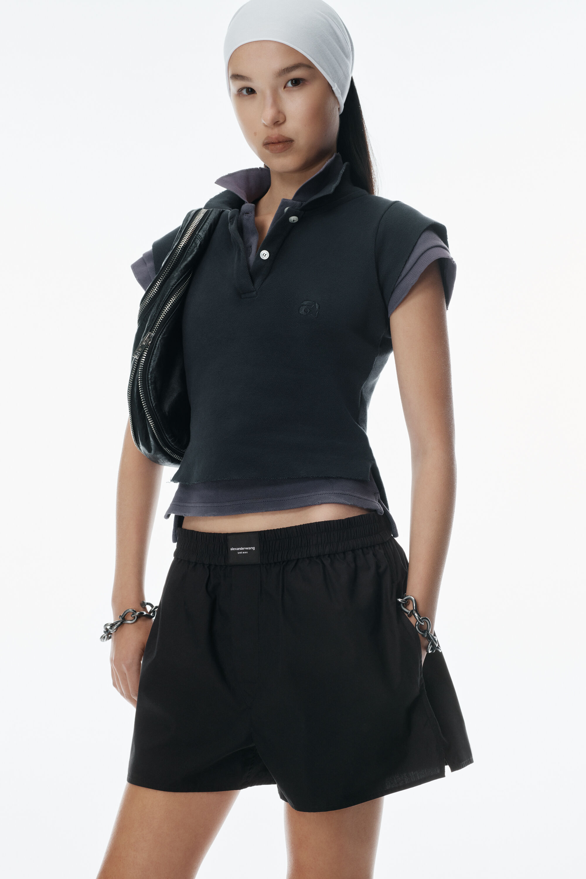 Classic Boxer Short in Cotton in BLACK | alexanderwang®