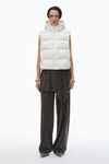 Alexander Wang paper white 短款格纹羽绒背心