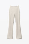 alexander wang slim flare pant in heavy stretch terry heather grey