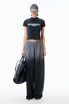 Alexander Wang washed black 反光光环印花徽标 t 恤