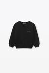 alexander wang kids logo sweatshirt in essential terry black
