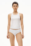 alexander wang racerback tank in ribbed cotton white