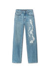 alexander wang 发泡徽标装饰 ez 直筒牛仔裤 vintage light indigo