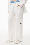 alexander wang 密织棉质工装裤 bright white